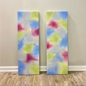 Colored Clouds Acrylic Paint on a Canvas